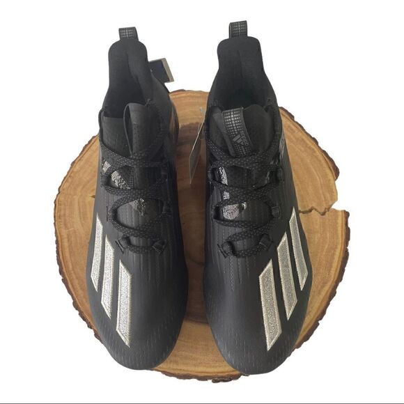 Adidas Mens Adizero Low Football Cleats Black Silver Metallic EH2707 Size 8.5